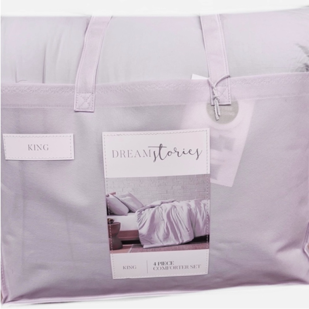 Dream Stories Lilac King Comforter Set 4 Pieces 106”x90”